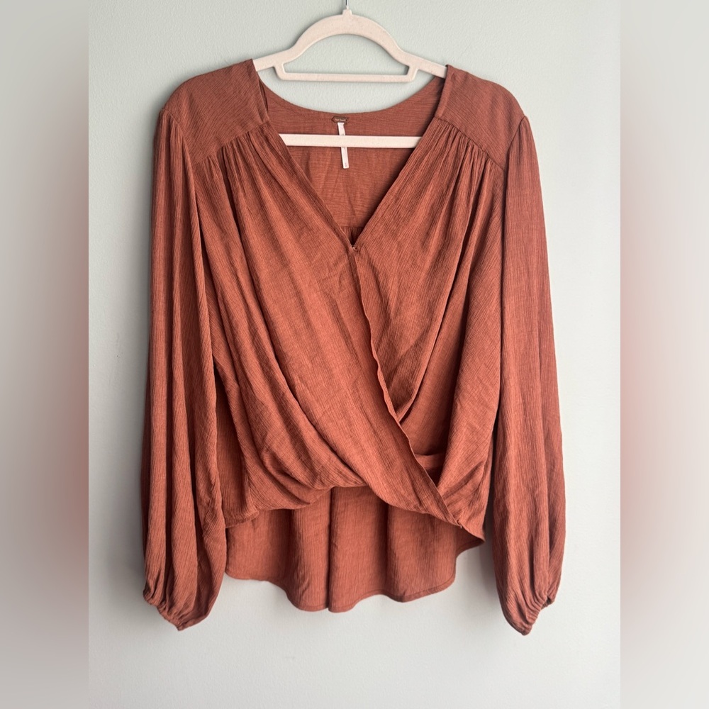 Free People Check On It Wrap Top